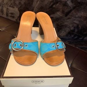 Coach Diedre Teal Mule